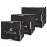 3-in-1 Wood Power Grip Plyometric Box (Option: Small)