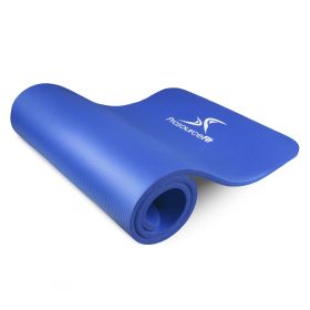 Extra Thick Yoga and Pilates Mat  1/2-in (Option: Blue)