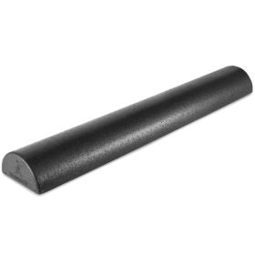 High Density Half Round Foam Roller (Option: 36x3in - Black)