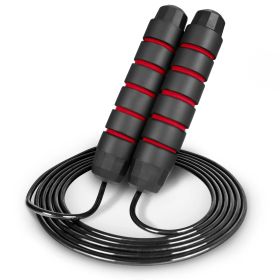 Speed Jump Rope with Foam Handles (Option: Red)