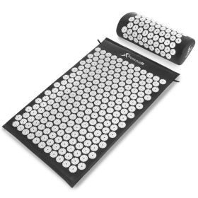 Acupressure Mat and Pillow Set (Option: Black)