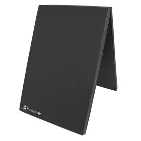 Bi-Fold Folding Exercise Mat 6ft x 2ft (Option: Black)