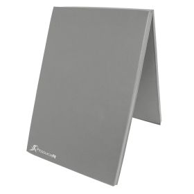 Bi-Fold Folding Exercise Mat 6ft x 2ft (Option: Grey)