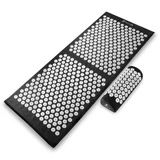 Full Body Acupressure Mat and Pillow Set (Option: Black)