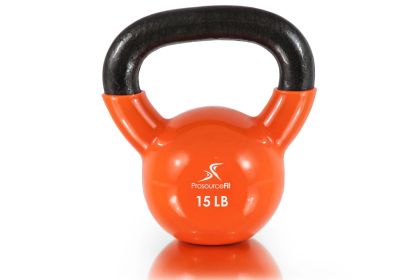 Vinyl Coated Iron Kettlebell (Option: 15lb)